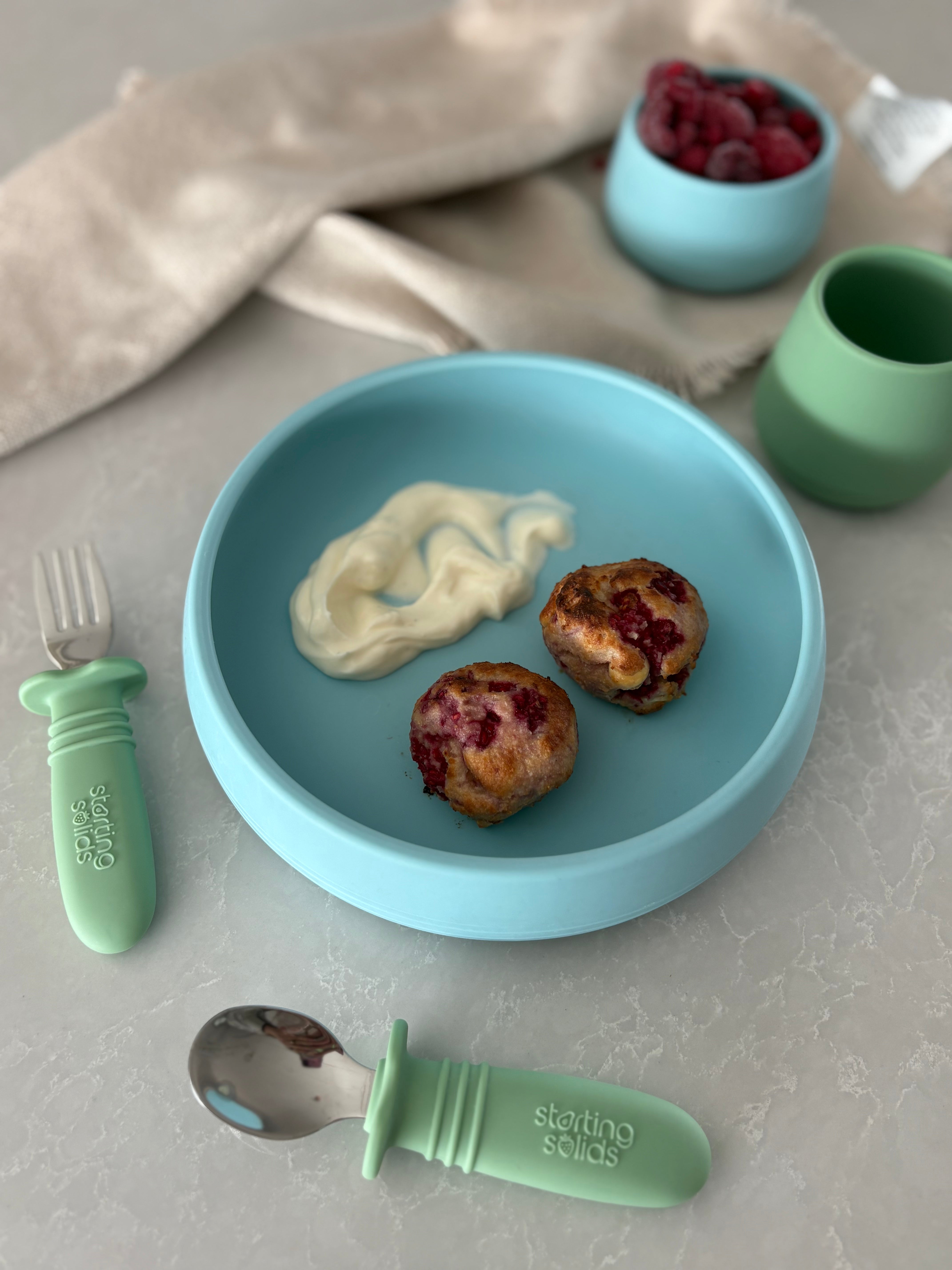Almond + Raspberry Donut Bites
