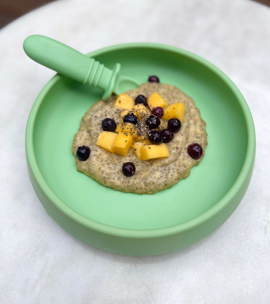 Mango and banana chia pudding