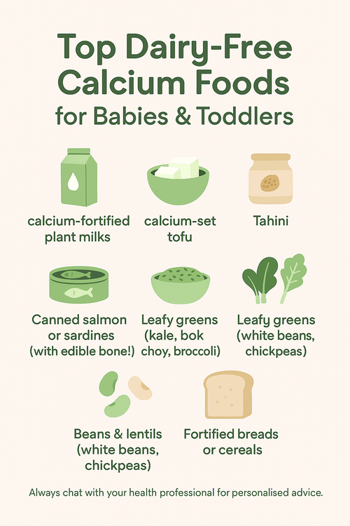 Calcium Foods for Dairy Free Babies and Toddlers - Starting Solids