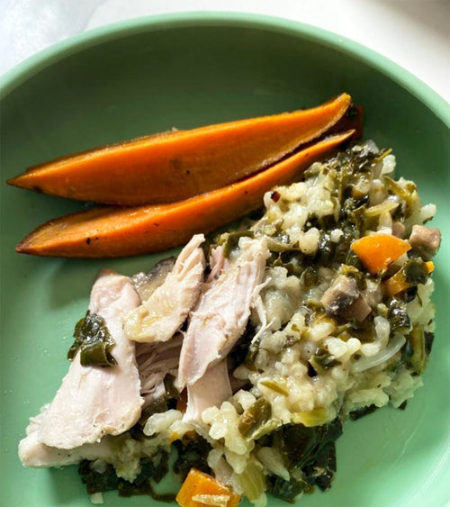 One Pan Chicken Risotto Bake - Starting Solids