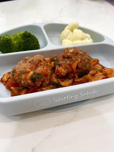 Risoni Meatball One Tray Bake - Starting Solids