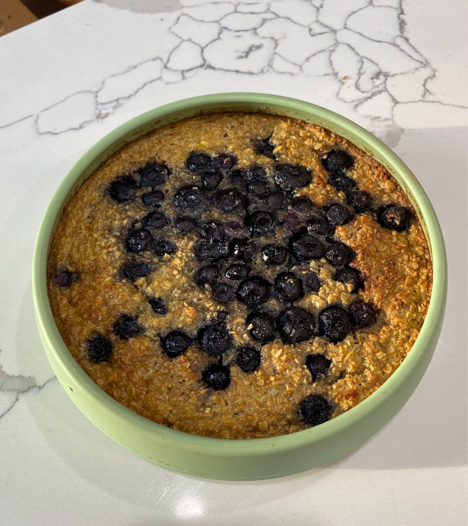 Coconut and Blueberry Baked Oats