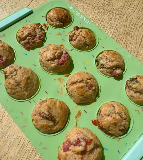 Strawberry & Yoghurt Mini Muffins (Baby & Toddler Friendly Recipe) - Starting Solids