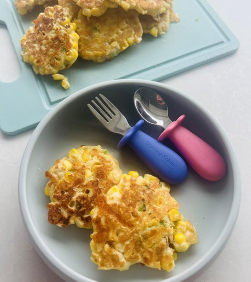 Tuna and Corn Fritter Cakes - Starting Solids