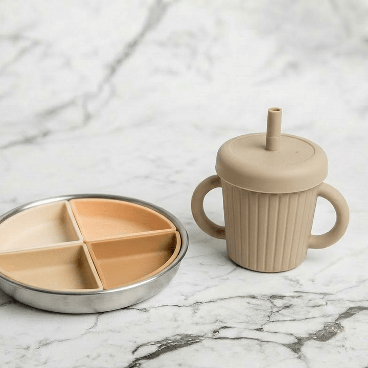 Stainless Steel & Silicone Straw Cup - Starting Solids