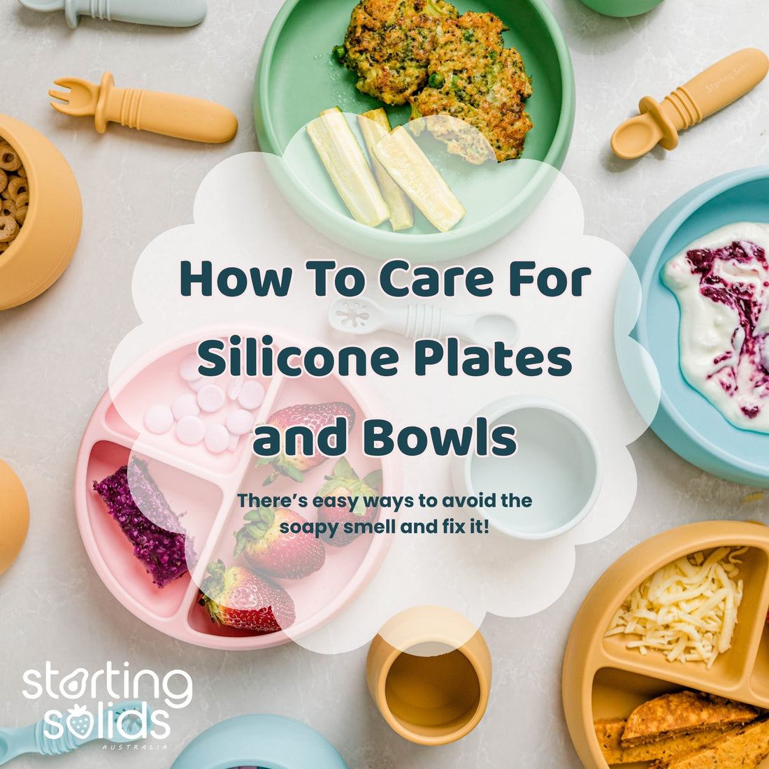 How to Care for Silicone Feeding Ware (Yes there's an easy way to avoid that soapy smell)