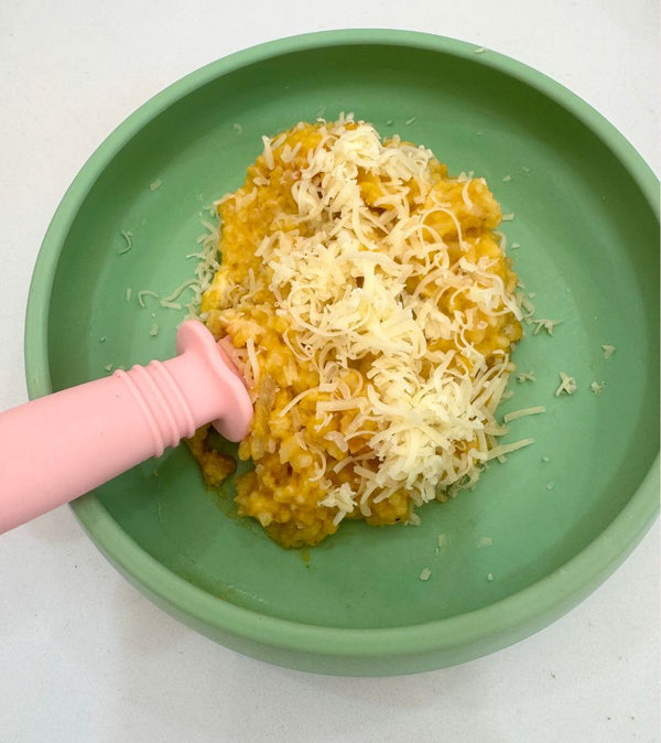 Baby friendly creamy roast pumpkin risotto