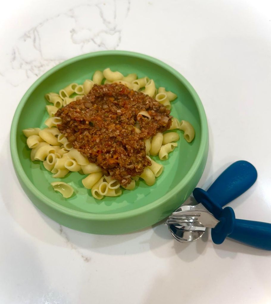 Baby friendly veggie packed bolognese