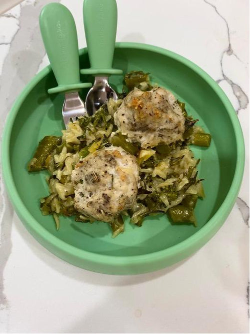 Chicken Meatball One Tray Bake - Starting Solids