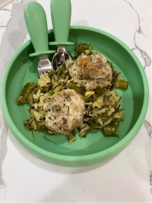 Chicken Meatball One Tray Bake - Starting Solids