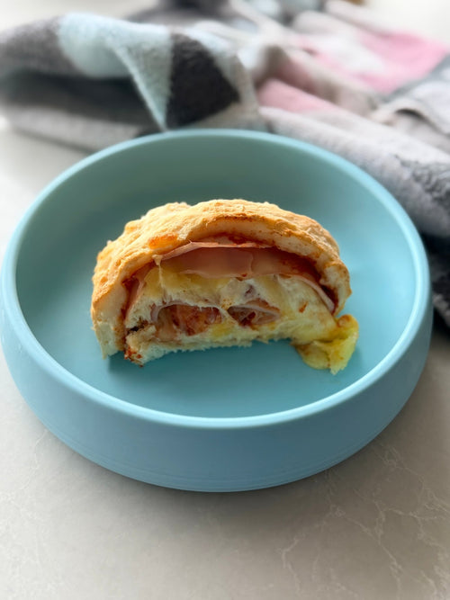 Ham, Cheese & Tomato Scrolls (Easy Baby & Toddler Snack Recipe) - Starting Solids