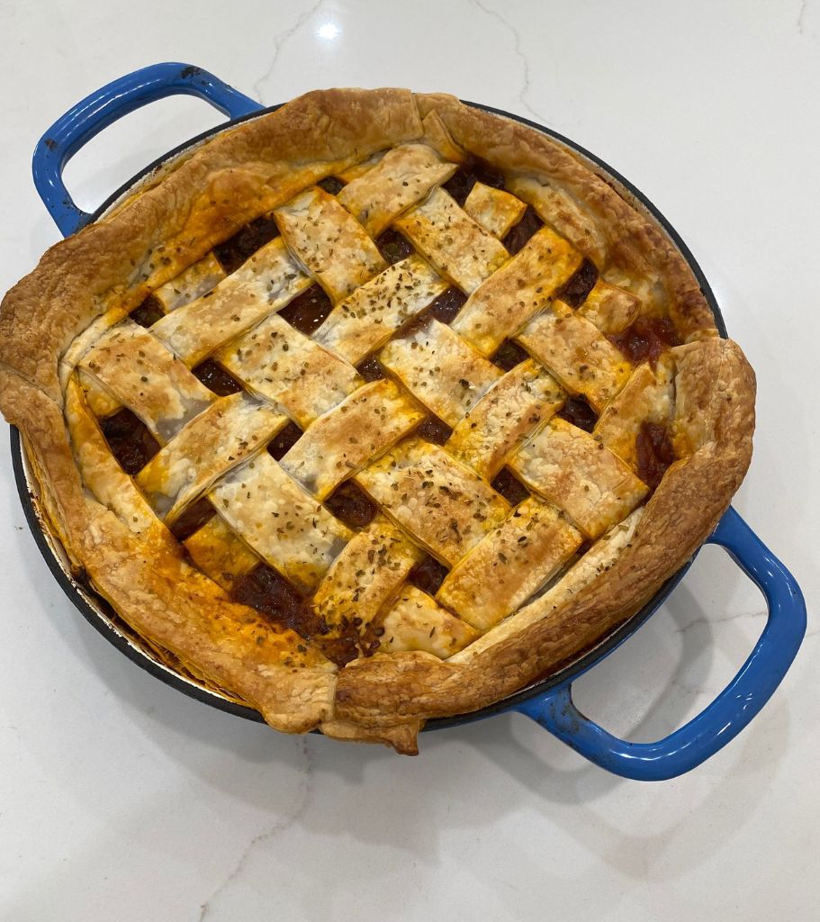 Lamb Shank and Green Vegetable One Pot Pie