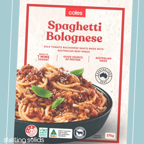 Product Review: Coles Frozen Convenience Meal Spaghetti Bolognese | 375g - Starting Solids