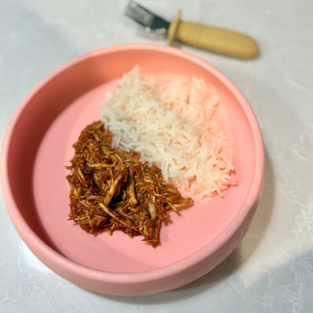 Pulled BBQ Chicken (Baby & Toddler Friendly Slow Cooker Recipe) - Starting Solids