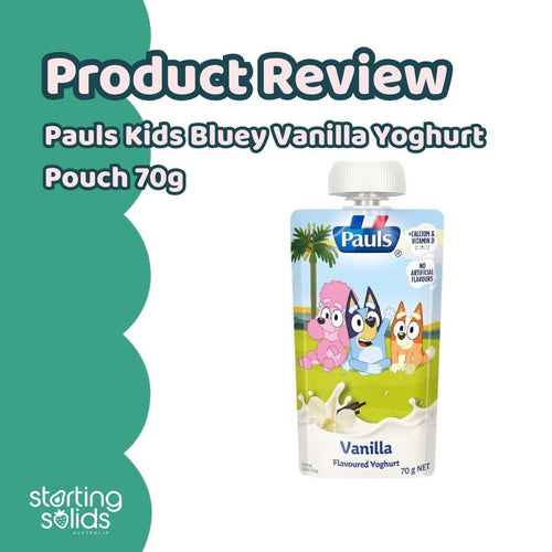Review: Pauls Kids Bluey Vanilla Yoghurt Pouch 70g - Starting Solids