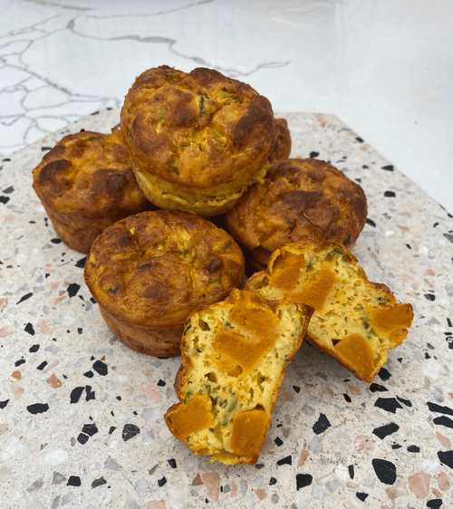 Roast Pumpkin and Zucchini Slice Muffins - Starting Solids
