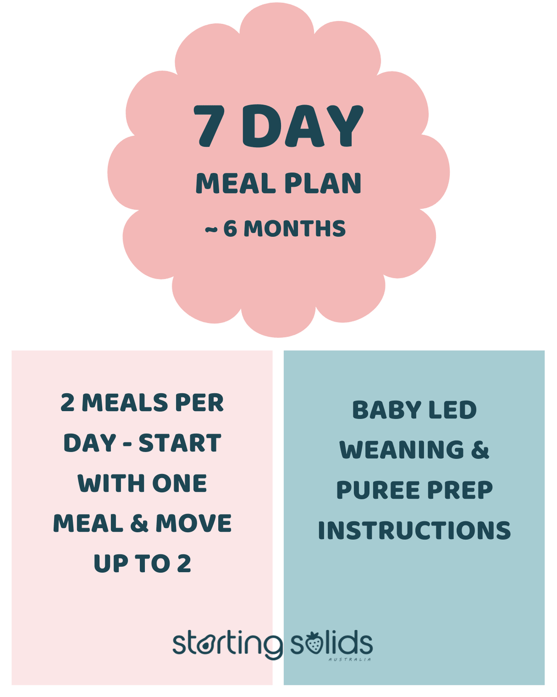 Starting Solids 7 Day Meal Plan ~ 6 Months Old - Starting Solids