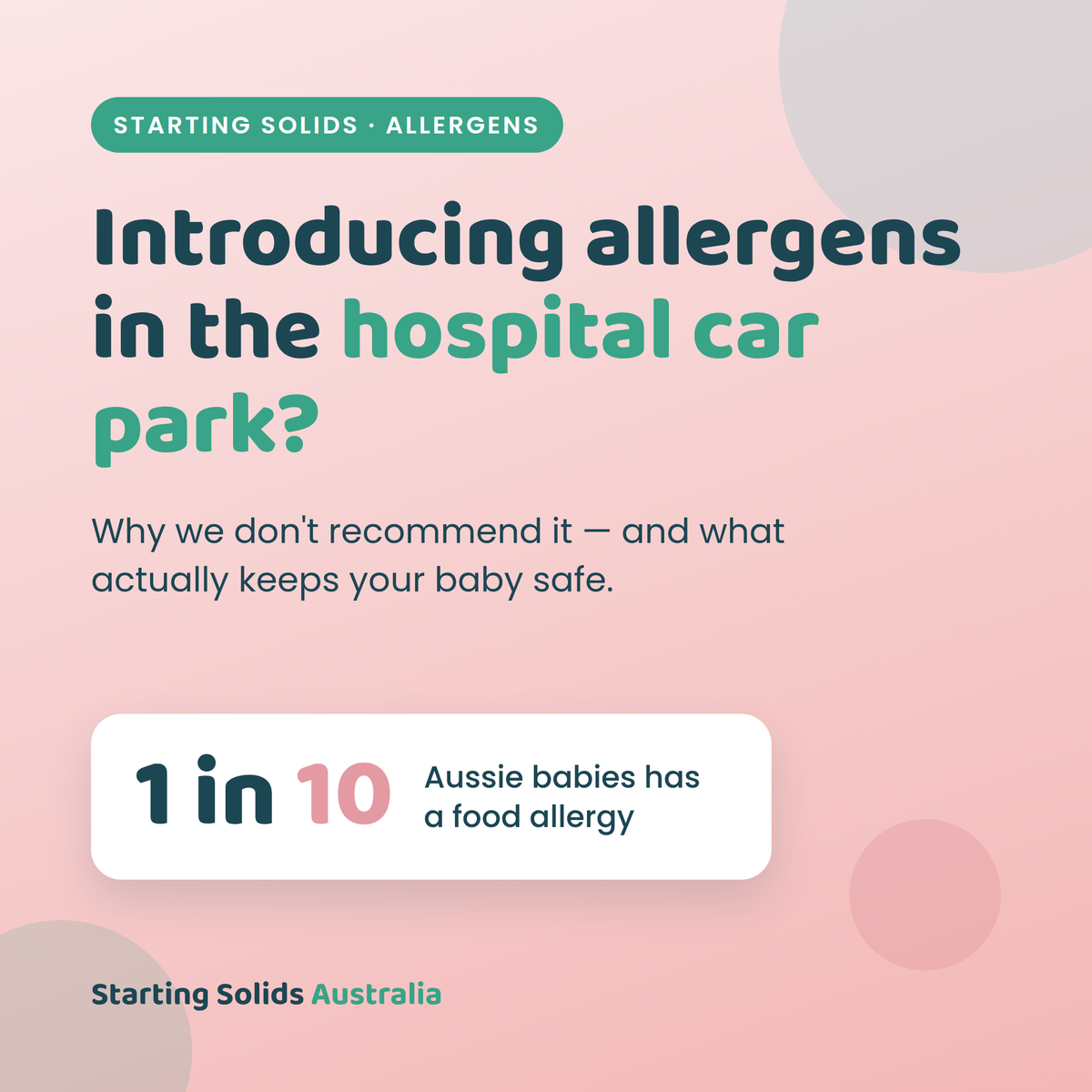 Introducing Allergens in the Hospital Car Park: Why We Don't Recommend It