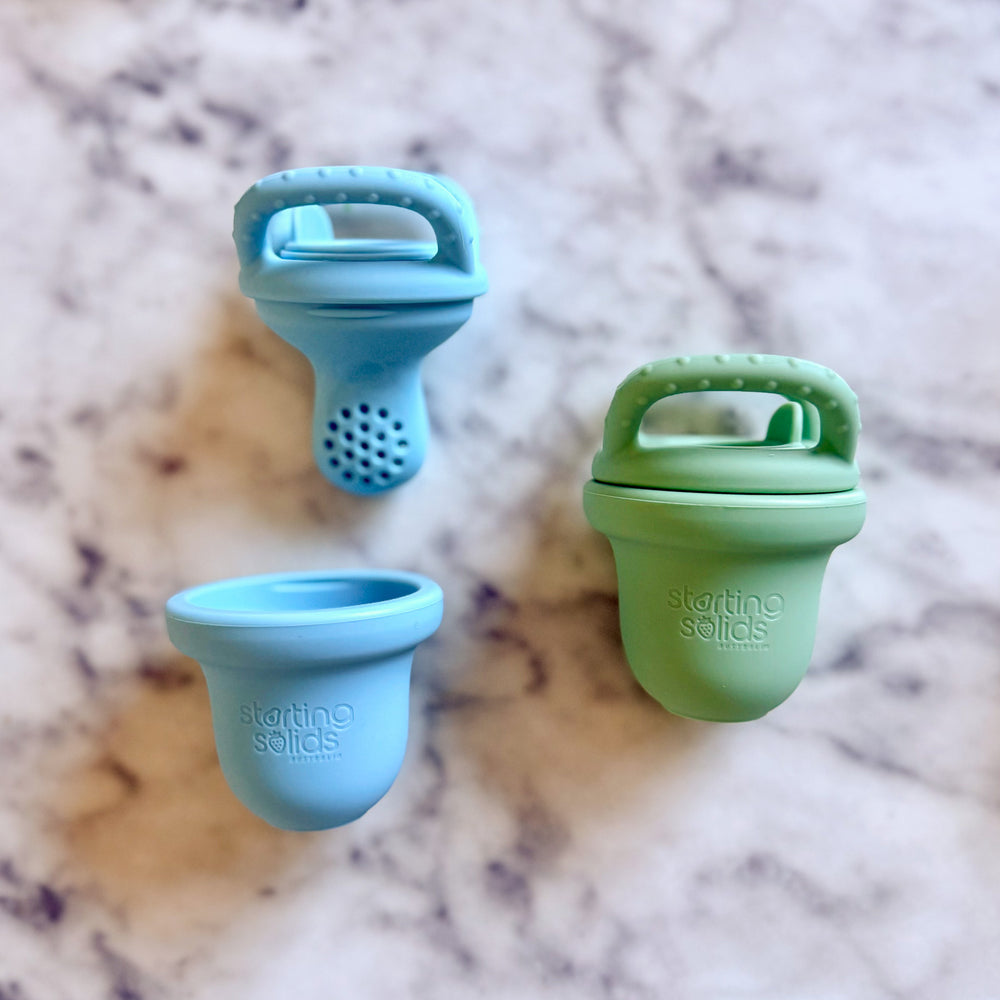 Foodie Teether – Silicone Baby Feeder in use