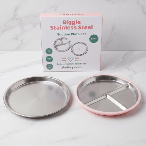 Biggie Stainless Steel Suction Plate Set - Starting Solids