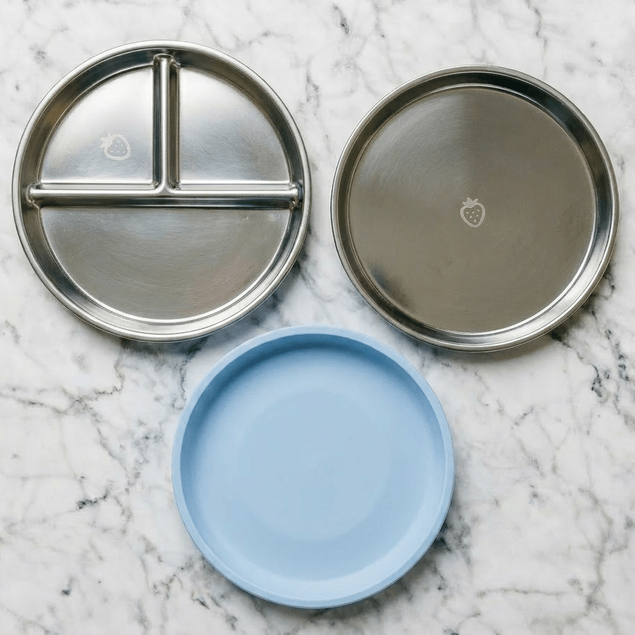 Biggie Stainless Steel Suction Plate Set