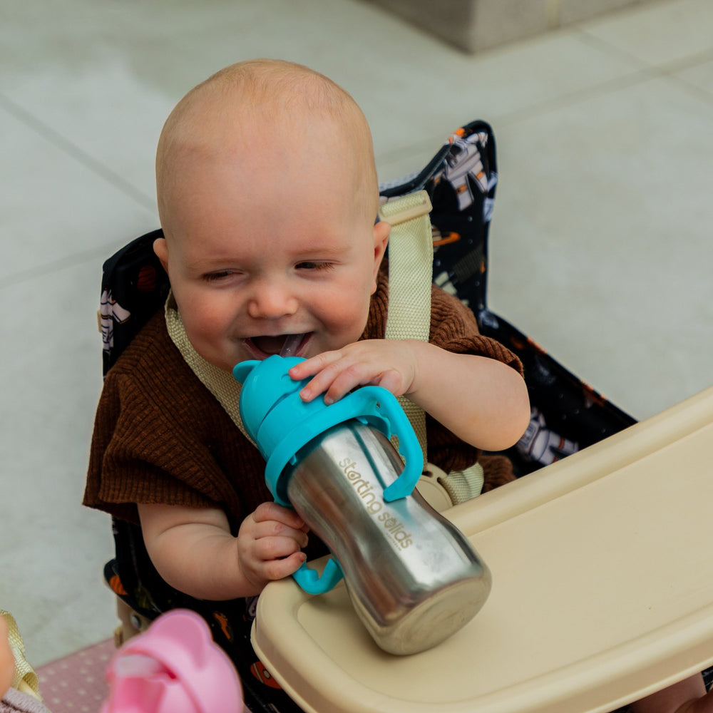 Starting Solids Cup Bundle in use