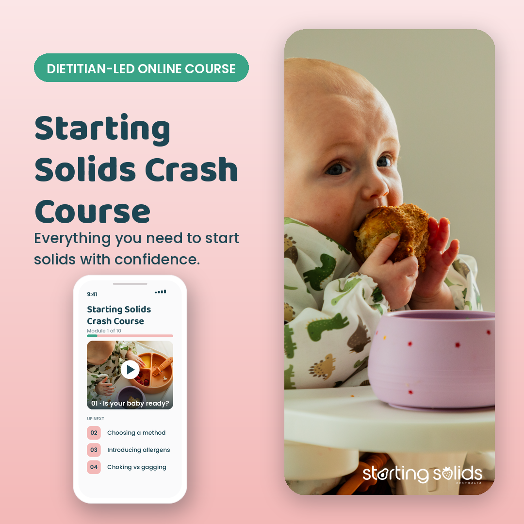 Starting Solids Crash Course — dietitian-led online course, 10 self-paced modules