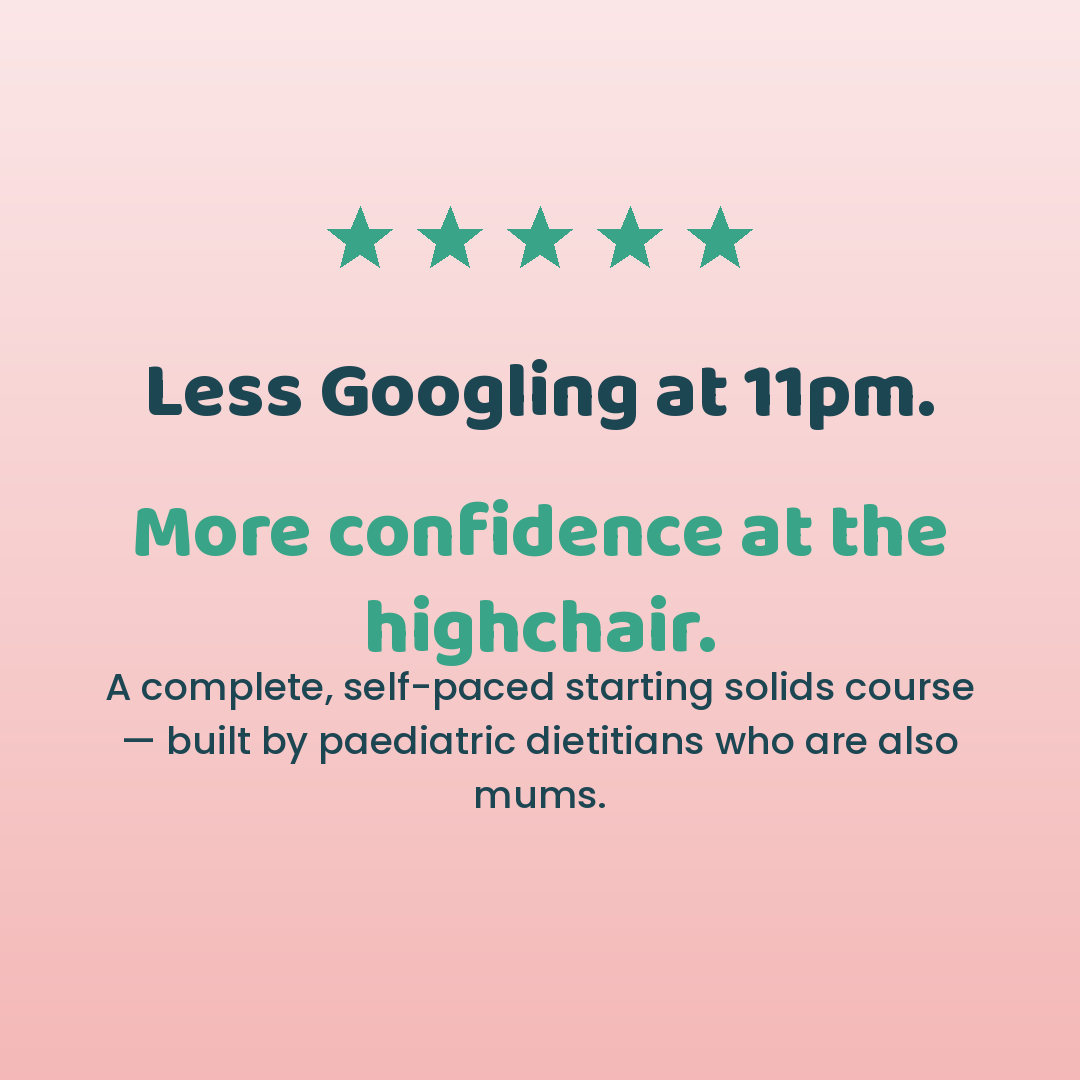 Less Googling at 11pm, more confidence at the highchair — Starting Solids Crash Course