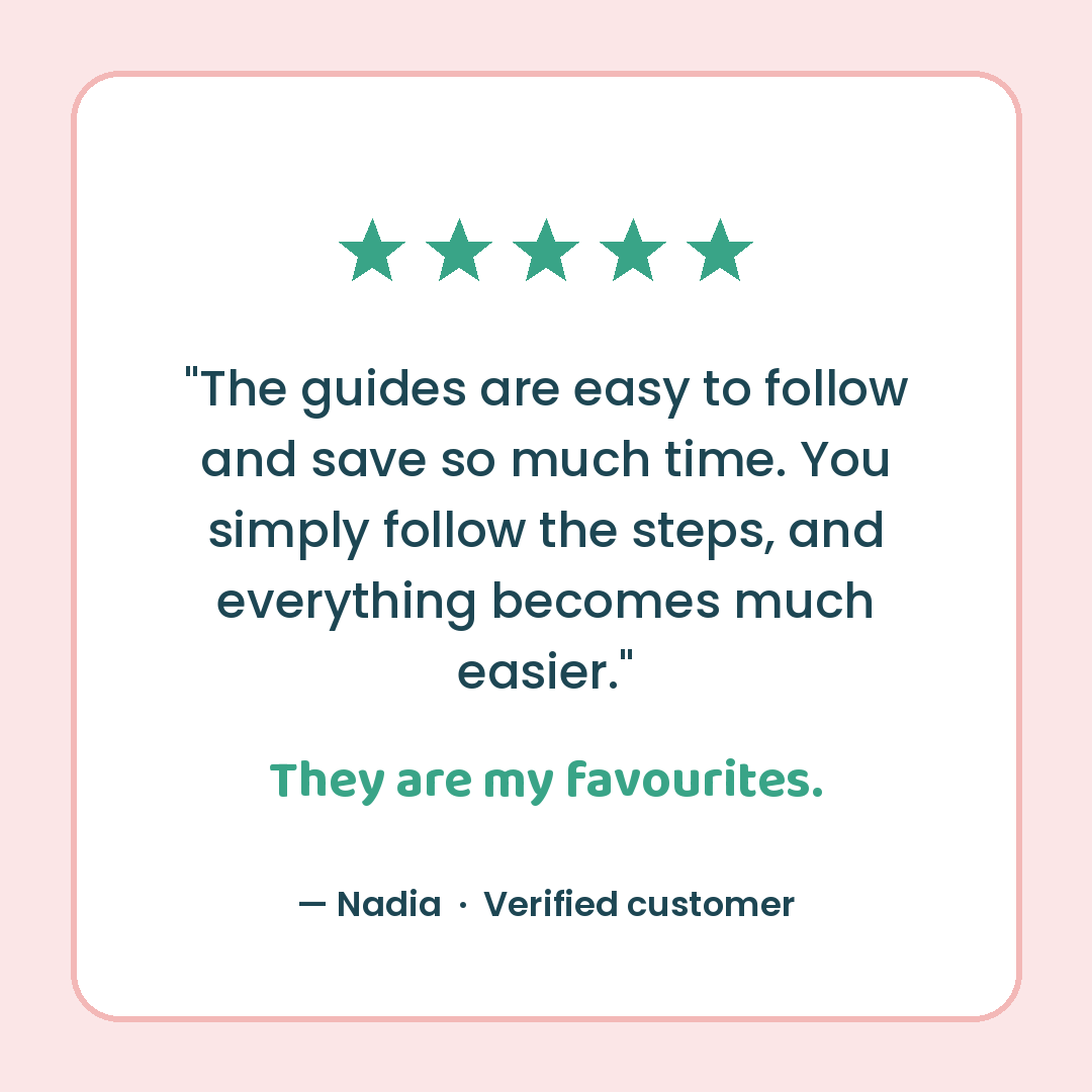 Five-star crash course review from Nadia, verified customer