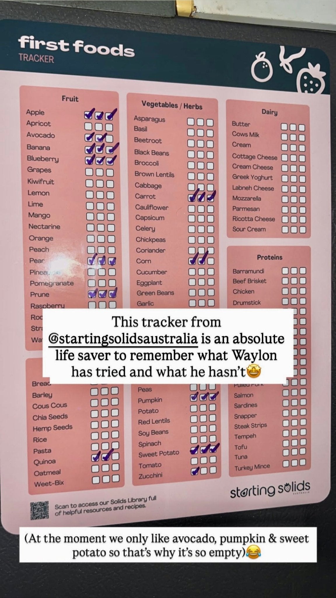 First Foods Tracker Set - Starting Solids