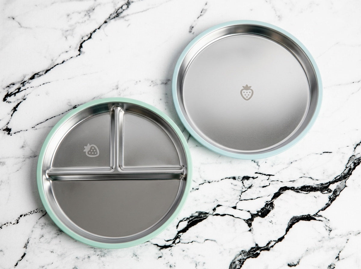 Biggie Stainless Steel Suction Plate Set