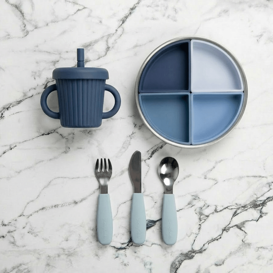 Stainless Steel & Silicone Straw Cup - Starting Solids