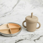 Stainless Steel & Silicone Straw Cup - Starting Solids