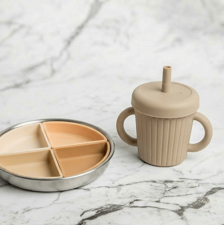 Stainless Steel & Silicone Straw Cup - Starting Solids