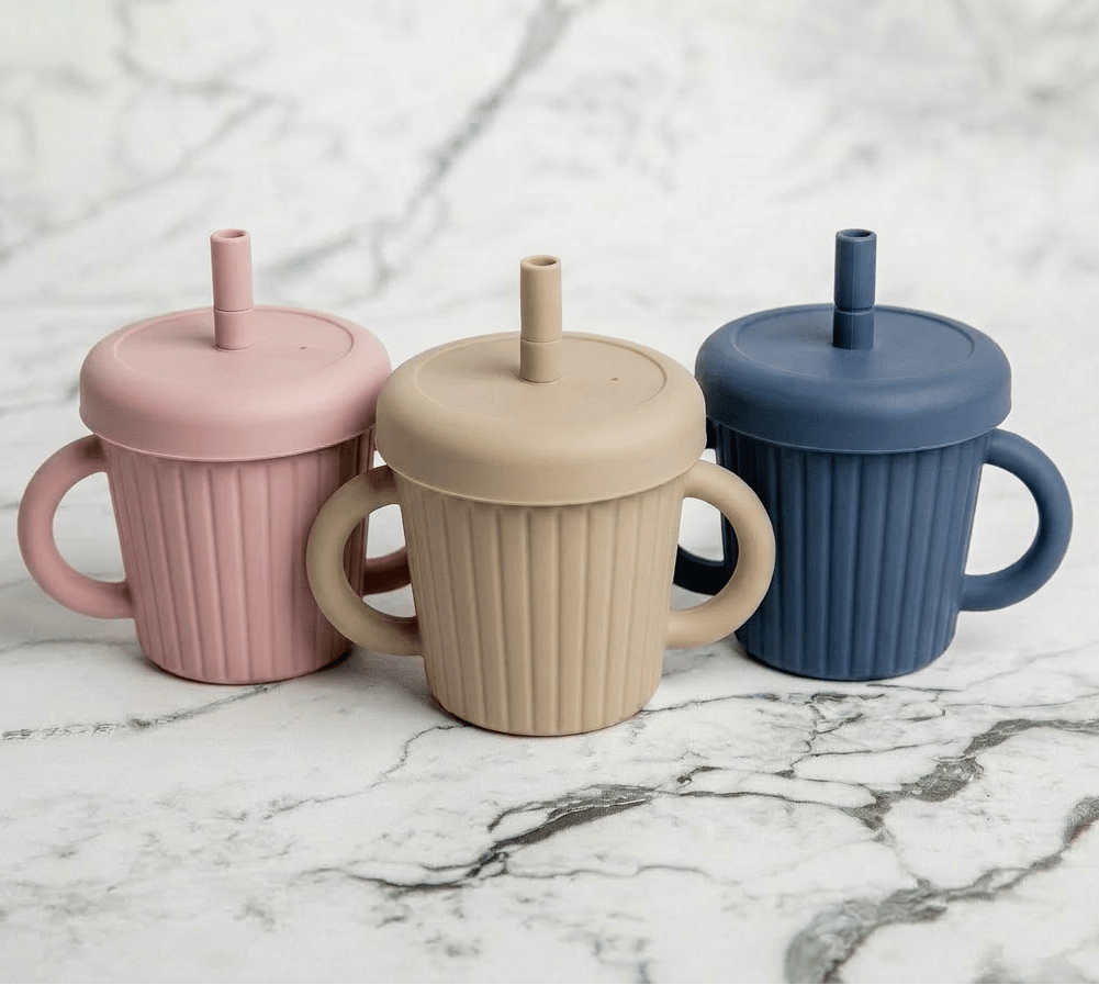 Stainless Steel & Silicone Straw Cup - Starting Solids