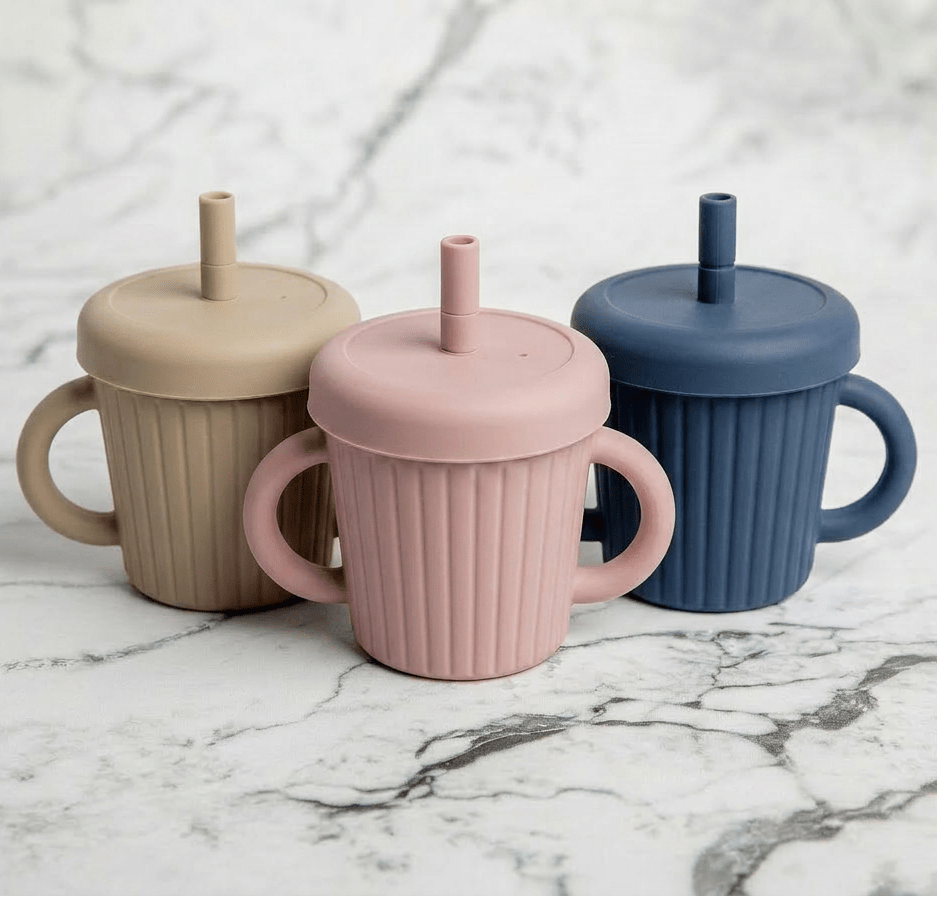 Stainless Steel & Silicone Straw Cup