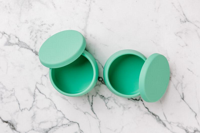 Green silicone Suckie Scoop Mini Bowl Set ™ by Starting Solids Australia