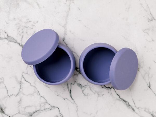 Purple silicone Suckie Scoop Mini Bowl Set ™ by Starting Solids Australia