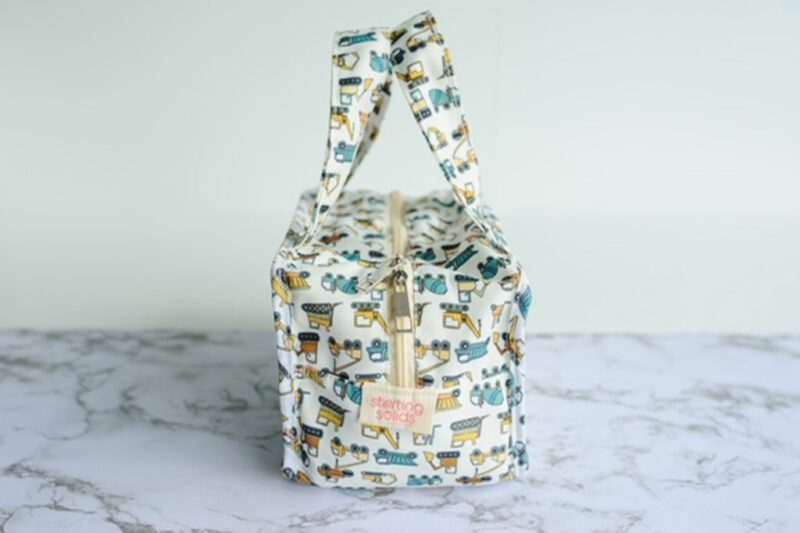 Starting Solids Australia's Insulated Lunch Bag in Construction Site print