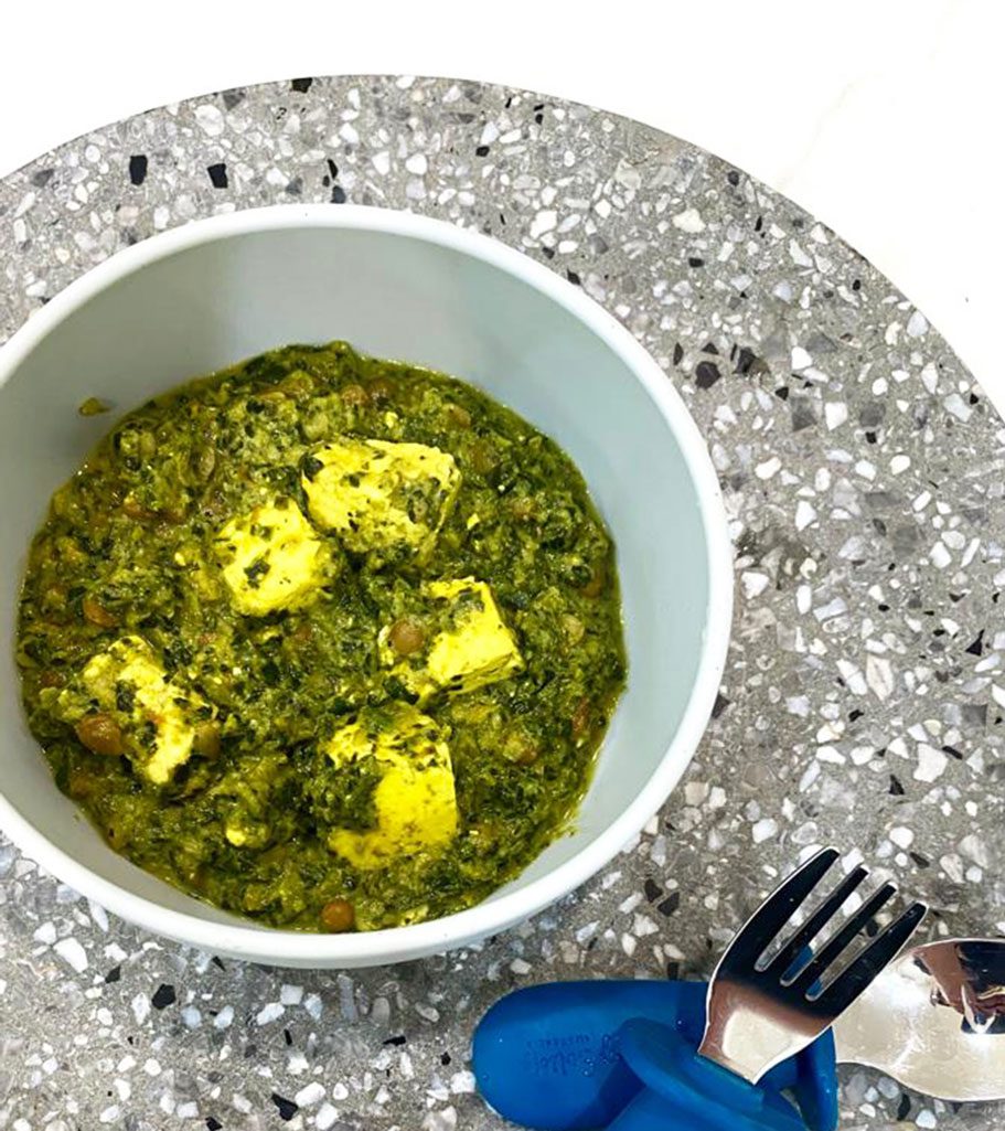 Palak Paneer iron and protein rich spinach curry recipe by Starting Solids Australia