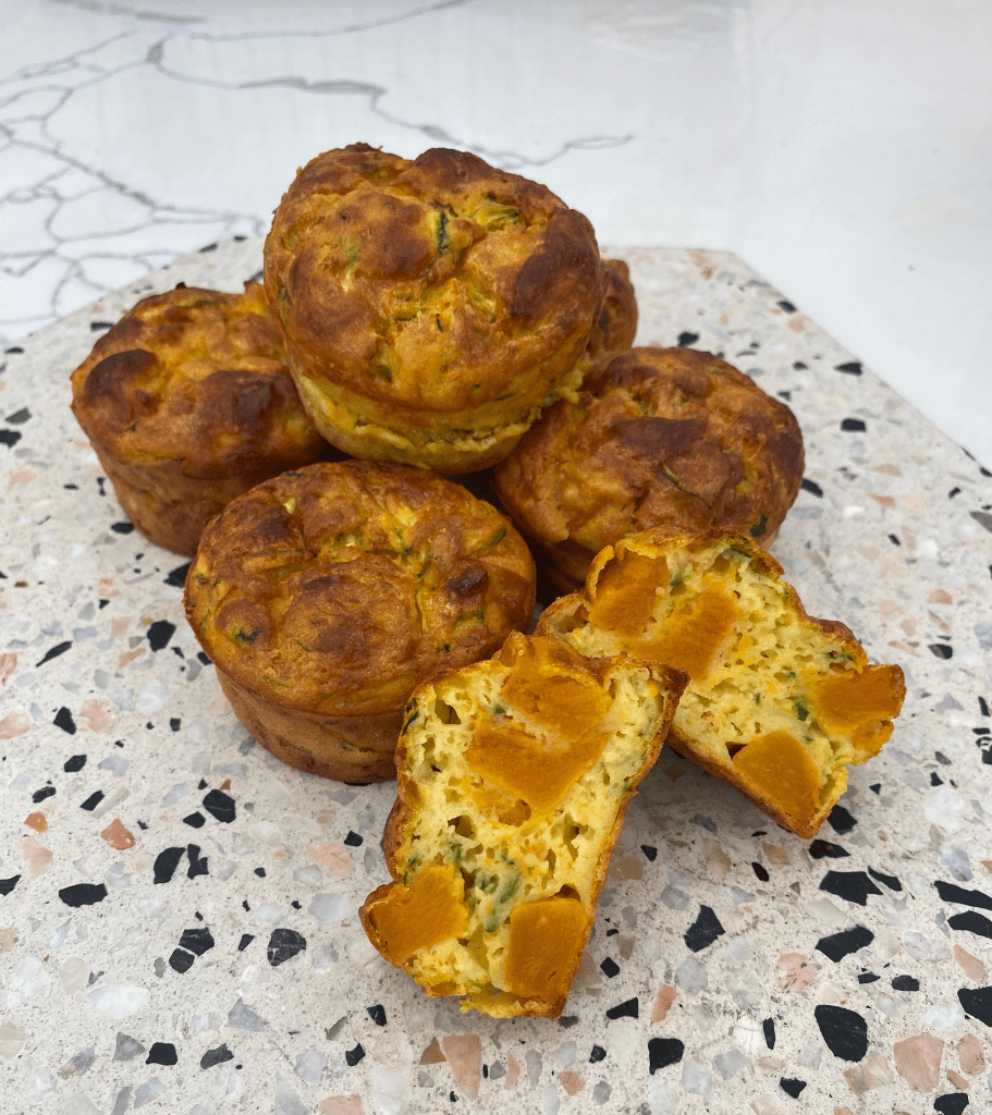 Roast Pumpkin and Zucchini Slice Muffins by Starting Solids Australia