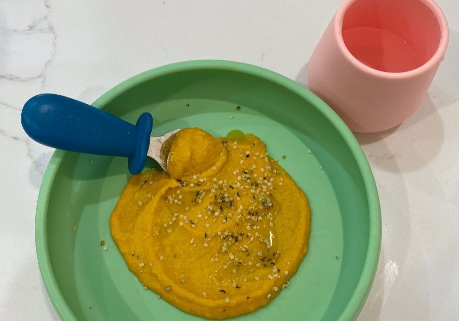 a Sunday roast inspired iron rich baby puree recipe made by Starting Solids Australia